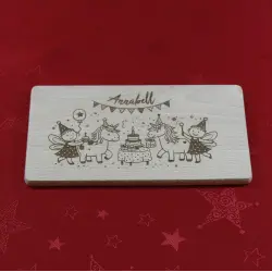 Frühstücksbrettchen für Kinder - Feen-Party personalisiert