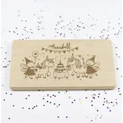 Frühstücksbrettchen für Kinder - Feen-Party personalisiert
