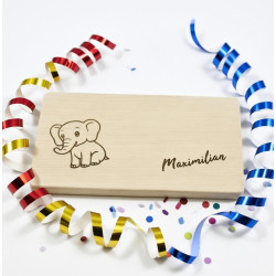 Frühstücksbrettchen für Kinder – Elefant personalisiert