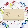 Frühstücksbrettchen für Kinder - Delfin personalisiert