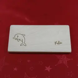Frühstücksbrettchen für Kinder - Delfin personalisiert
