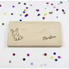 Frühstücksbrettchen für Kinder - Hase personalisiert