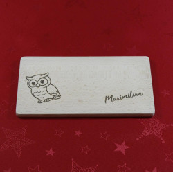 Frühstücksbrettchen für Kinder - Eule personalisiert