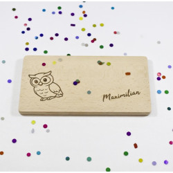 Frühstücksbrettchen für Kinder - Eule personalisiert